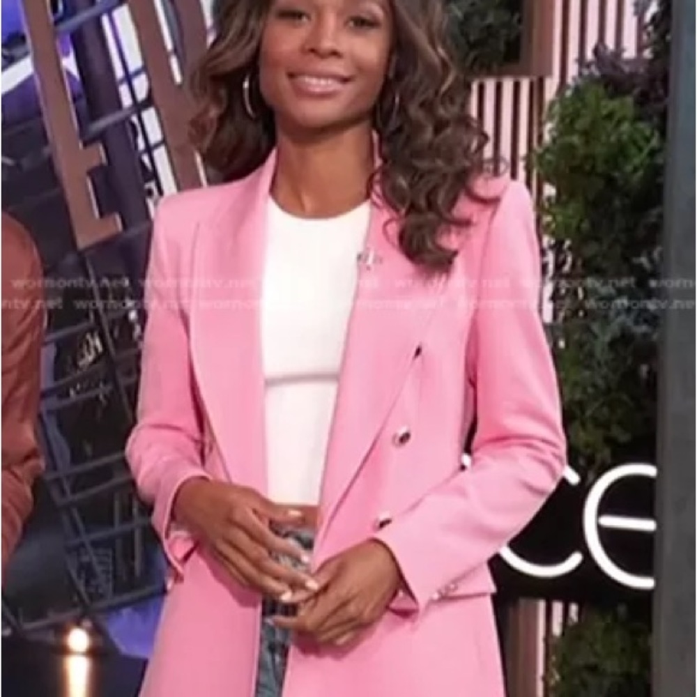Zara Pink Double Breasted Blazer